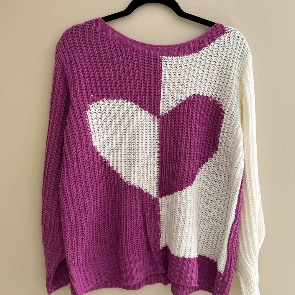 ShopTripleThreads Heart Sweater